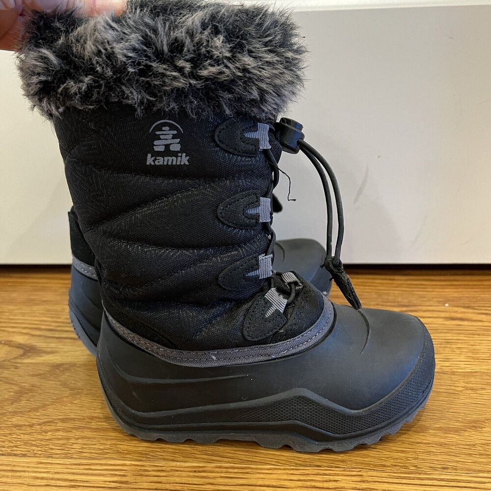 Kamik Snowgypsy Boots Black Faux Fur Lined Waterproof‎ Winter Size 11